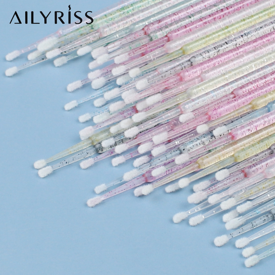 Eyelash Extension Removal - 使い捨てまつげブラシ綿棒 100 個マイクロブラシまつげエクステンションツール個別まつげ除去ツールアプリケーター
