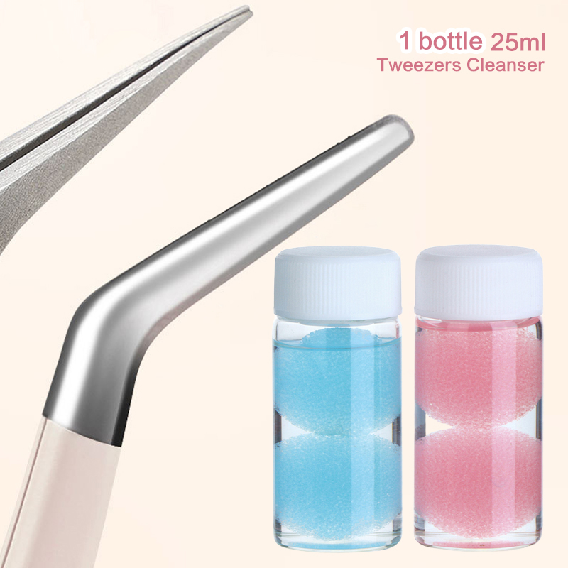 Eyelash Extension Removal - まつげピンセットクリーナーまつげグルーエクステンション用品クリーニングスポンジまつげグルーリムーバー液体ピンセットクリーナー