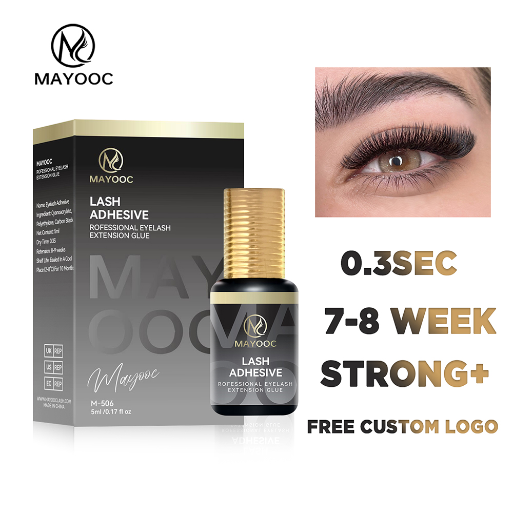 Eyelash Extension Glue For Sensitive Eyes - MAYOOC 0.3 秒まつげエクステンション接着剤速乾性個別まつげ接着剤敏感な目黒まつげ接着剤ラッシュフリーカスタムロゴ