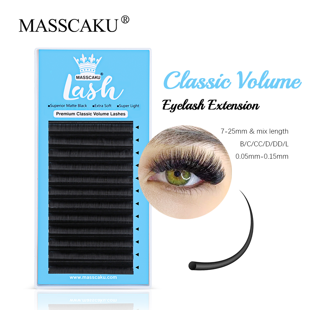 Eyelash Extension Russian - 男性のための古典的な不規則なまつ毛の延長,自然な効果のフェザーリー,ロシアのボリューム,化粧品,0.05mm, 0.07mm, 0.10mm, 0.15mm