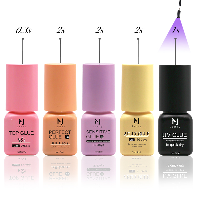 Eyelash Extension Glue For Sensitive Eyes - JOMAY まつげエクステンション接着剤 0.3-2 秒速乾個別まつげ UV 接着剤敏感な目黒/クリアまつげ接着剤まつげエクステンション