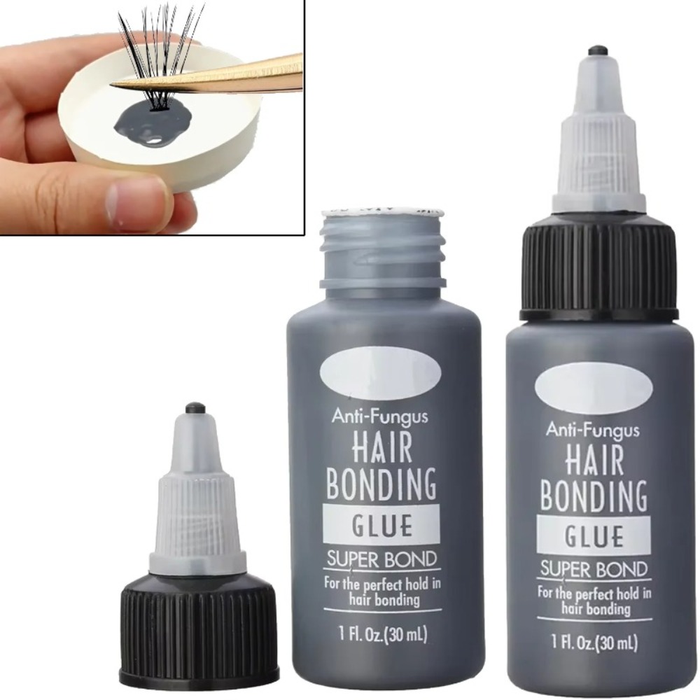 Eyelash Extension Glue For Sensitive Eyes - バリューバンドルまつげエクステグルー強力接着ブラック接着剤プロ用強力接着剤まつげ防水グルー