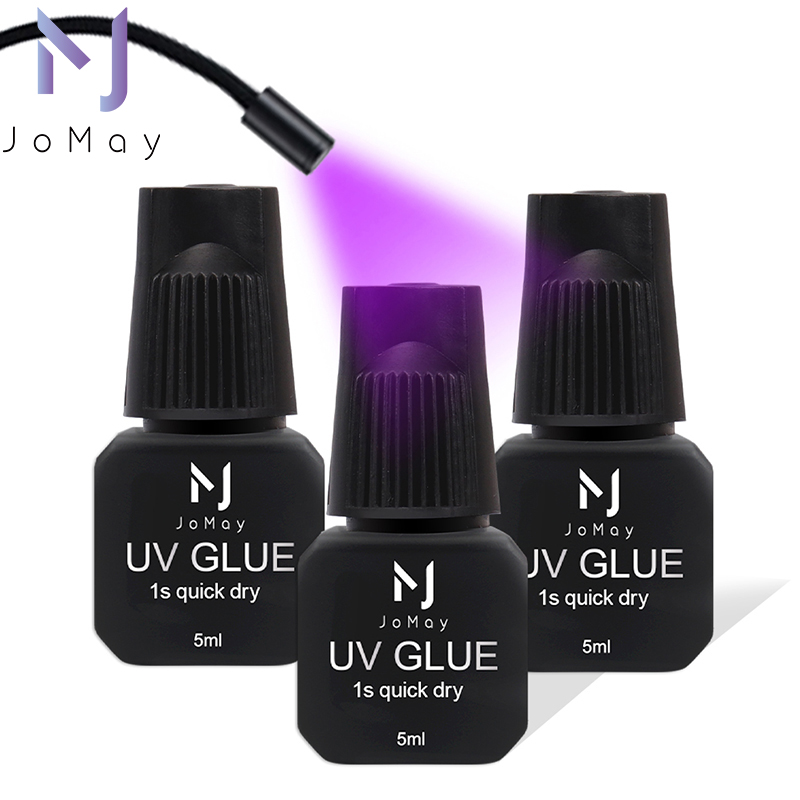 Eyelash Extension Glue For Sensitive Eyes - JOMAY UVラッシュグルー まつげグルー LEDまつげエクステ ブラック接着剤 低刺激性まつげグルー