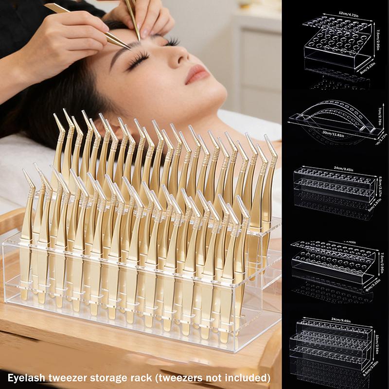 Eyelash Extension Salon - ピンセット収納ボックス多穴ホルダーまつげメイクアップツールプロフェッショナル収納まつげエクステ用ピンセット高品質