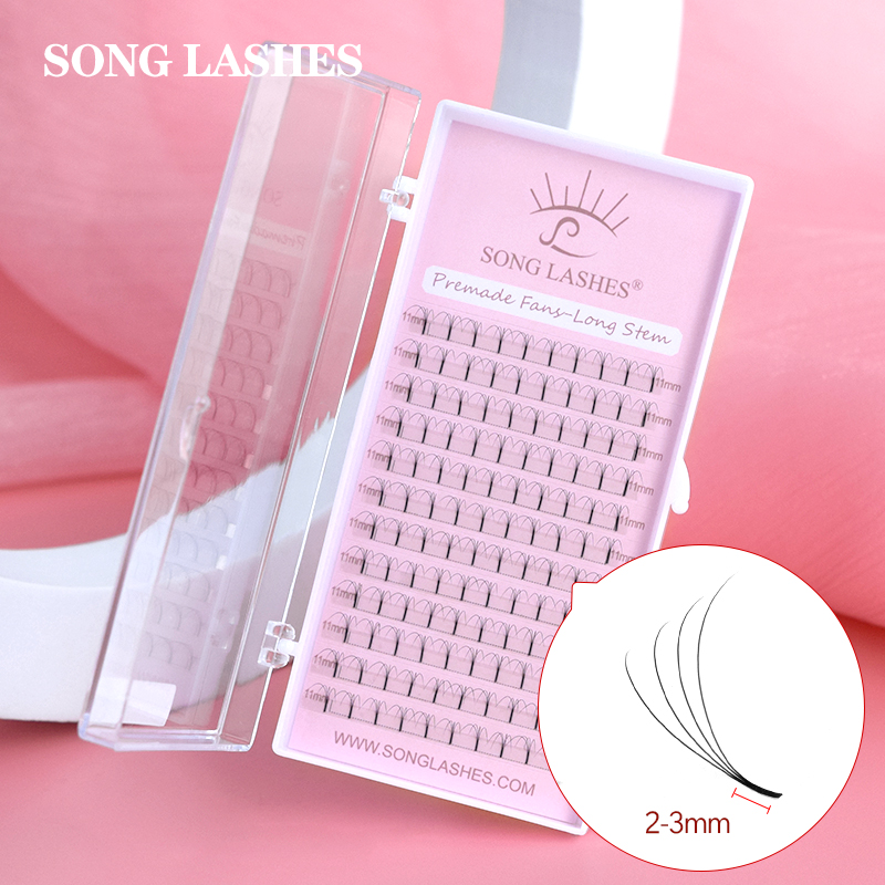 Eyelash Extension Russian - Songling-個々のまつげエクステ,長い根2dから6D,エクステンション,既製,ロシアのボリューム,カスタムプライベートラベルをサポート