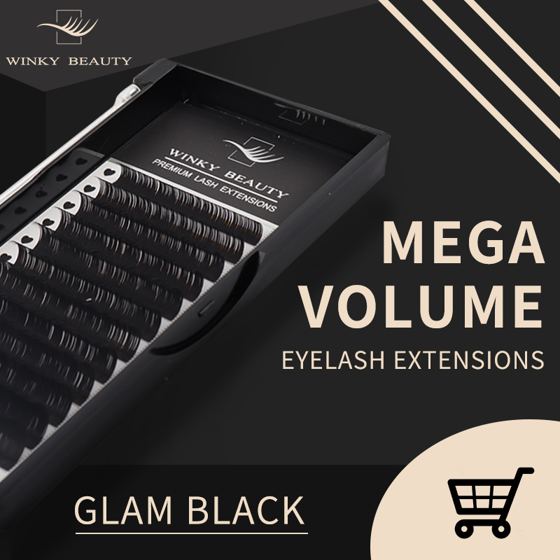 Eyelash Extension Russian - Winky-ロシアのボリューム,クラシックなシルクのまつげエクステ,パーソナライズされたロゴ,個々のまつげエクステ