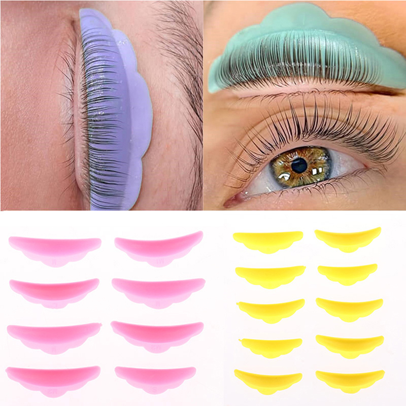 Eyelash Extension London - まつげエクステ用の再利用可能なシリコンパッド,まつげを吊るすためのパッド,まつげエクステ用の新しい美容ツール,5ペア