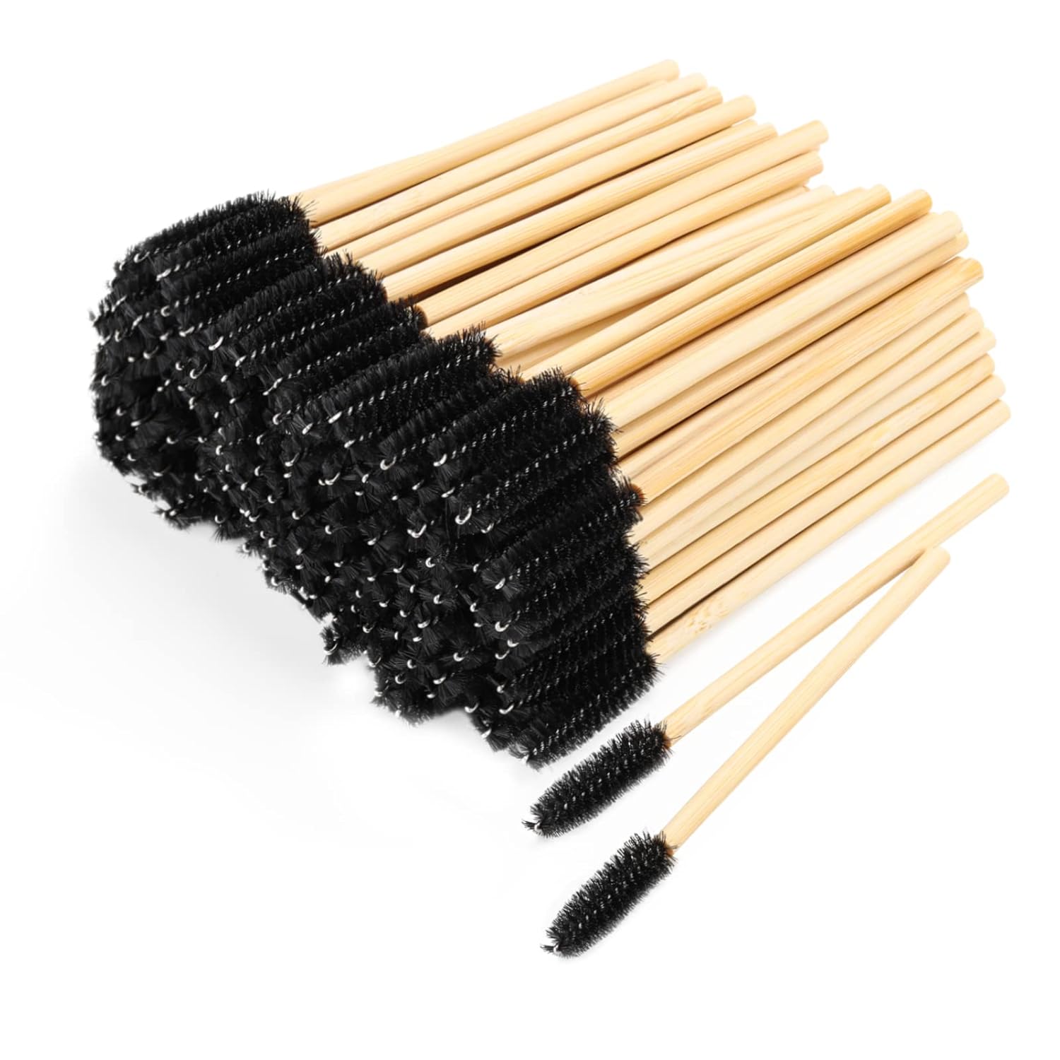 Eyelash Extension Wholesale - 卸売300本入り使い捨てマスカラワンドまつげブラシスプーリー、まつげエクステ、眉毛用竹製スティック