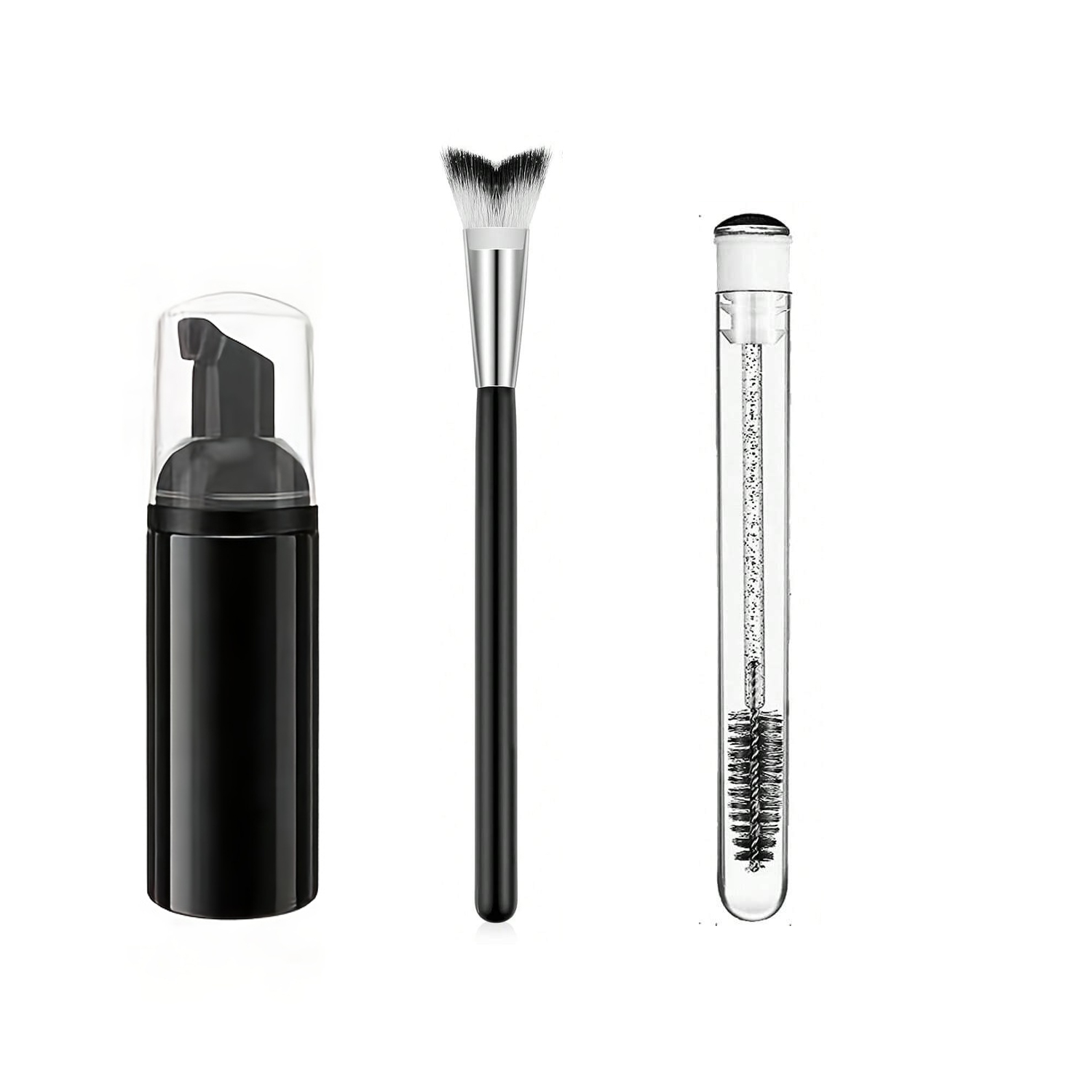 Eyelash Extension Salon - プロ用まつげエクステ洗浄キット（シャンプー、石鹸、まつげブラシ、フォームボトル、マスカラワンド、ジェルパッド入り）サロン用品