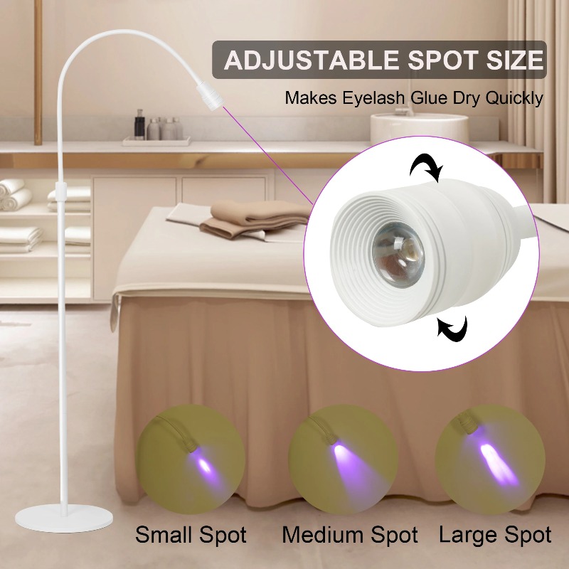 Eyelash Extension Salon - UVまつげランプ グラフトエクステンション 眉毛ジェル接着剤硬化 美容サロン 角度調整可能 フットスイッチ