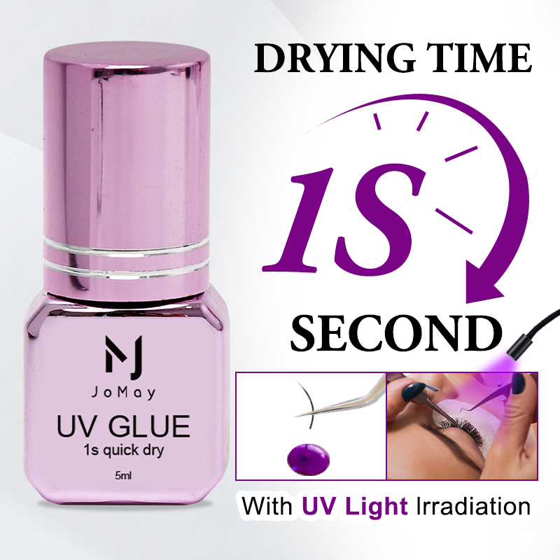 Eyelash Extension Glue For Sensitive Eyes - TPOフリー 5ml UVまつげエクステグルー 1秒速乾 強力接着 長持ち