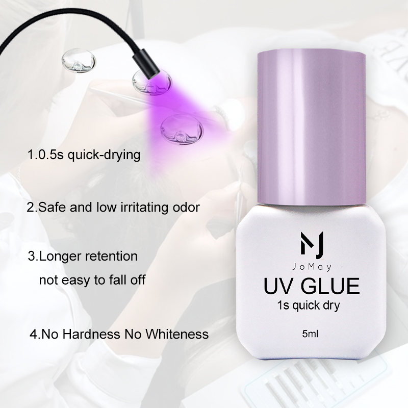 Eyelash Extension Glue For Sensitive Eyes - つけまつげ用接着剤JOMAY-UV,超高速で強力な接着剤,プロのまつげ接着剤,5ml, 0.5秒