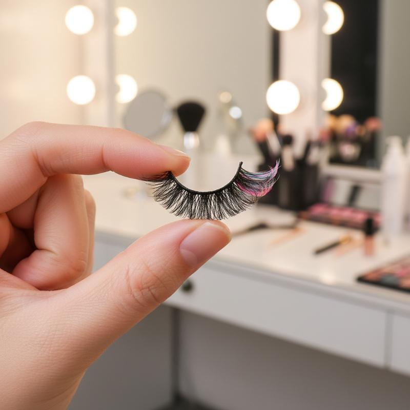 Eyelash Extension Russian - 7ペア カラフルつけまつげ 3Dミンクカラー DDカール ふわふわまつげ ロシアンボリューム