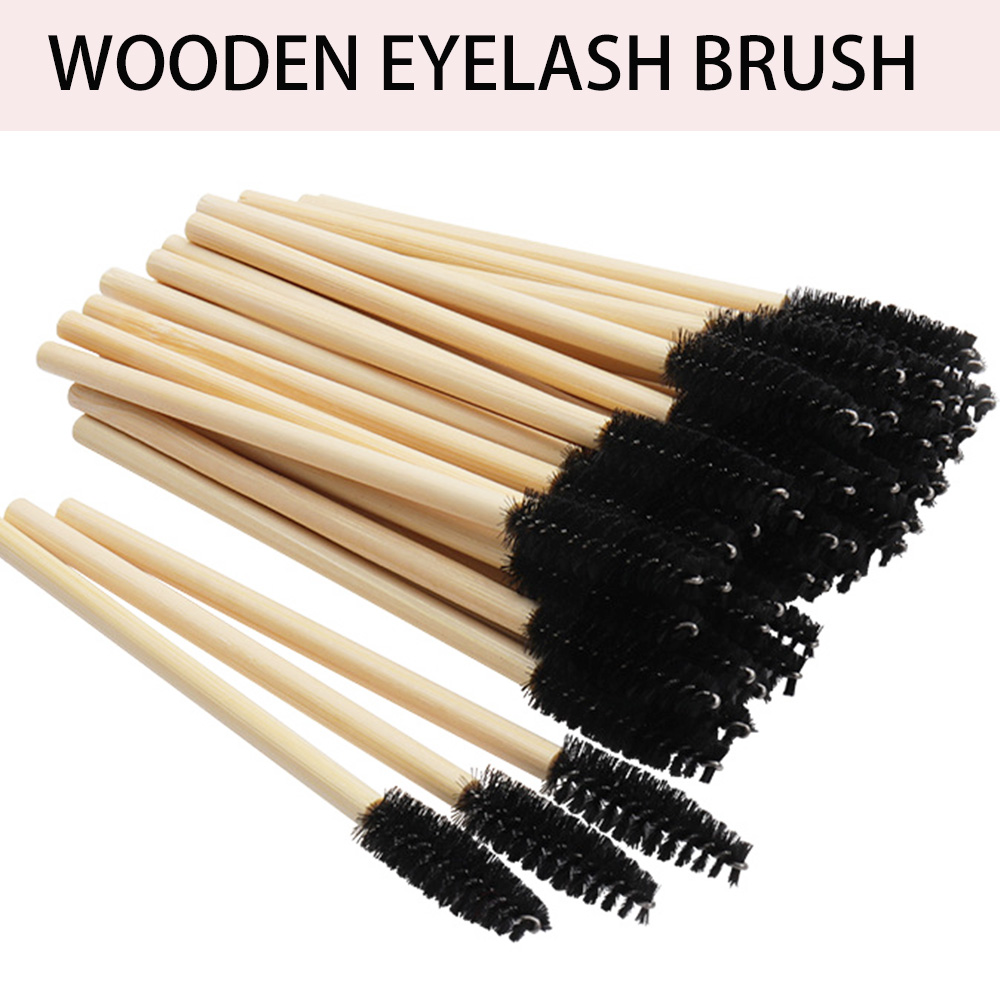 50/100 個竹ハンドルまつげブラシマスカラワンドまつげエ - Eyelash Extension London のレビューと価格