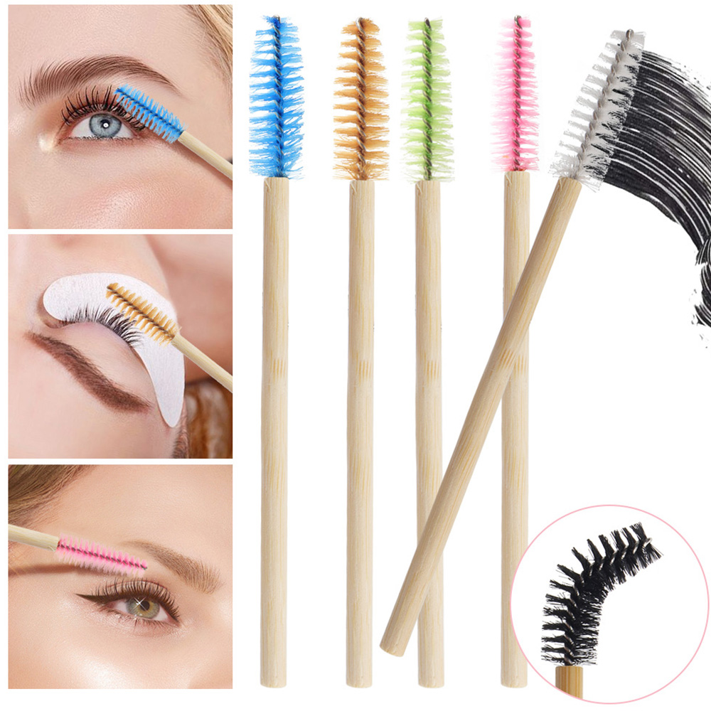 50/100 個竹ハンドルまつげブラシマスカラワンドまつげエ - Eyelash Extension London のレビューと価格