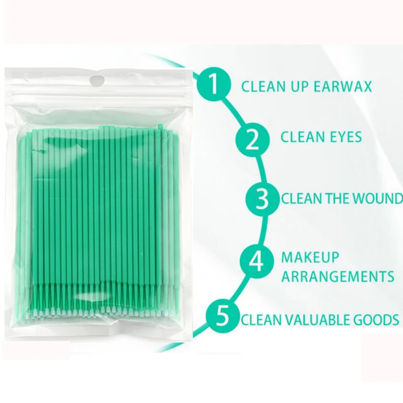まつげエクステ用使い捨てマイクロブラシ,50個,100個,個 - Eyelash Extension Removal のレビューと価格