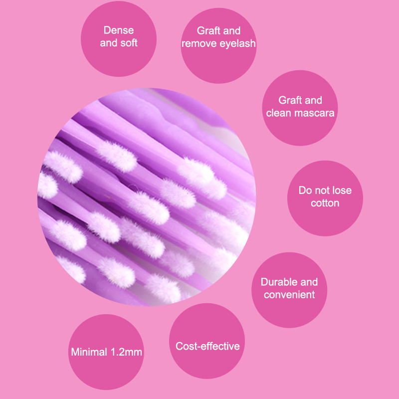 まつげエクステ用使い捨てマイクロブラシ,50個,100個,個 - Eyelash Extension Removal のレビューと価格