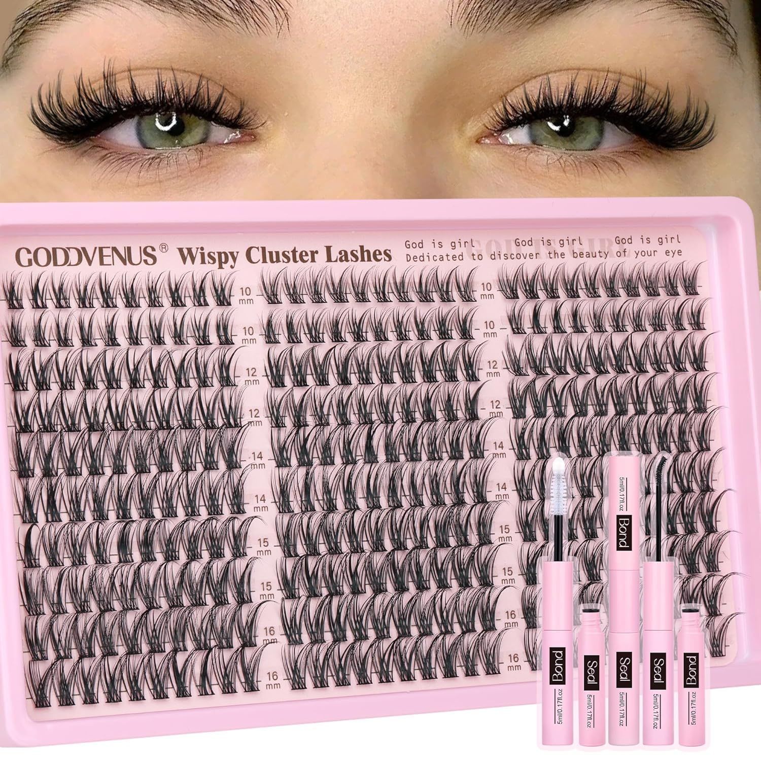 DIYまつげエクステセット ナチュラルまつげグループセット  - Eyelash Extension Single Lash のレビューと価格