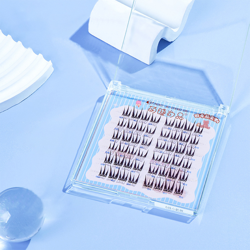 6列の新しいドールつけまつげ、接着剤不要、ナチュラルCカール - Eyelash Extension No 9 のレビューと価格