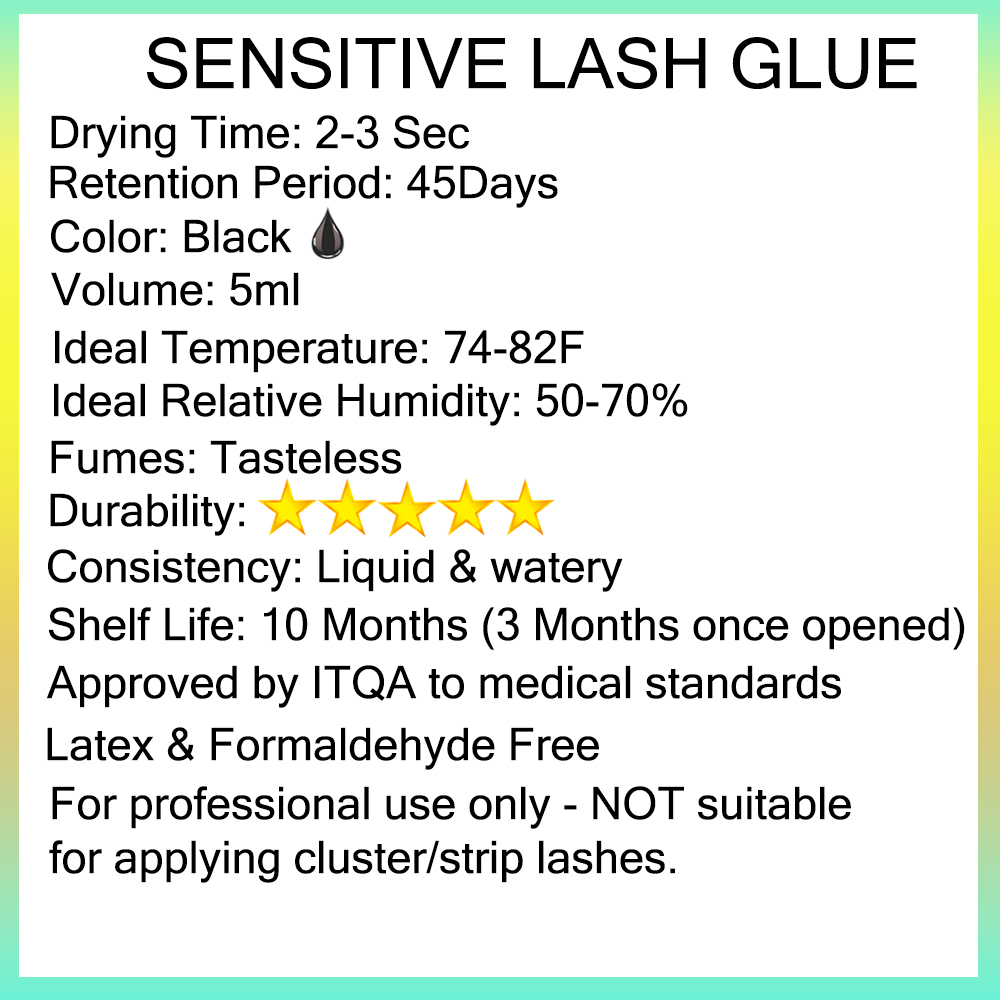 まつげエクステ接着剤,KODIES-GEL感度,低煙,刺激な - Eyelash Extension Glue For Sensitive Eyes のレビューと価格