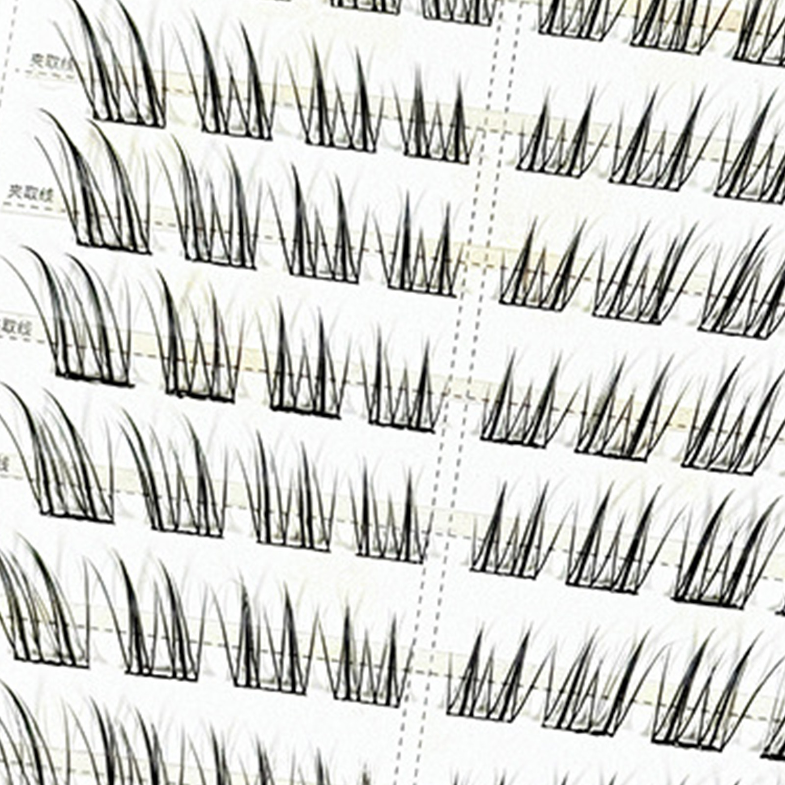 9-13mmつけまつげ　接着剤不要　快適な黒色合成繊維まつげ - Eyelash Extension No 9 のレビューと価格