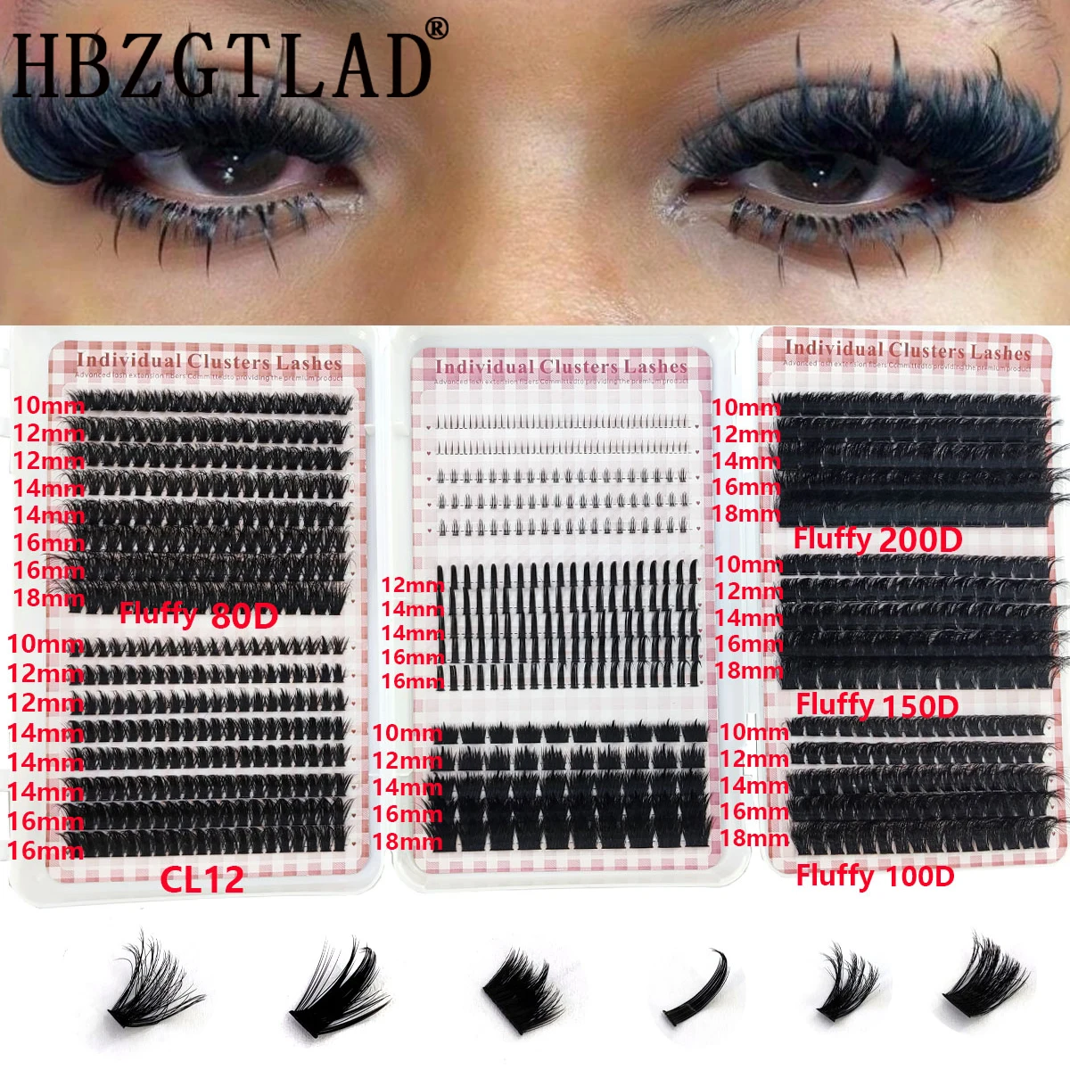 HBZGTLAD 200D-60D ボトム＆ポイントドアイラ - Eyelash Extension Single Lash のレビューと価格
