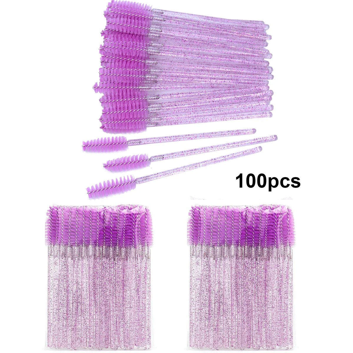 100個入り使い捨てコーム、まつげエクステンション用メイクア - Eyelash Extension Wholesale のレビューと価格