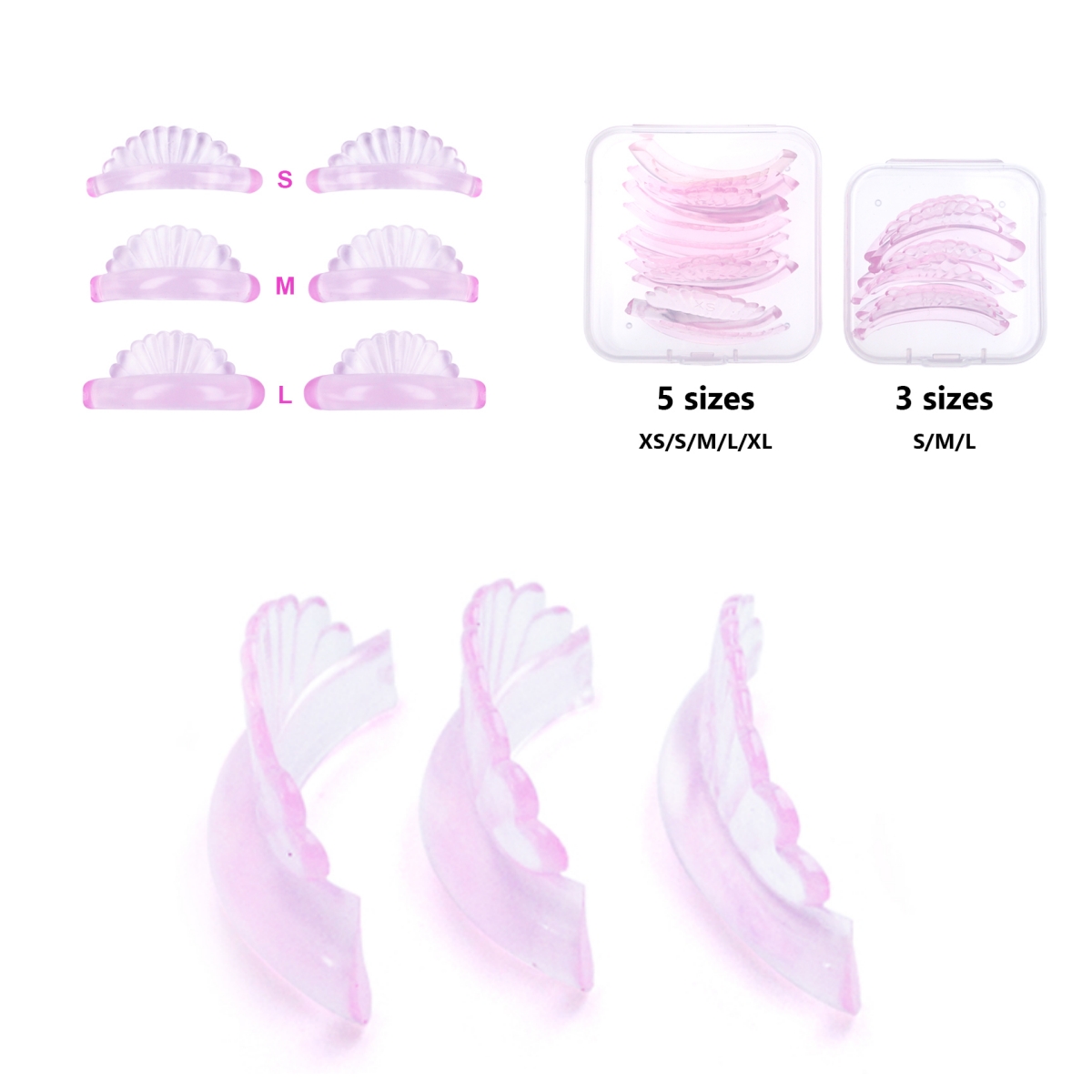 3 ペアまたは 5 ペアラッシュリフトシリコンパッドまつげパ - Eyelash Extension London のレビューと価格