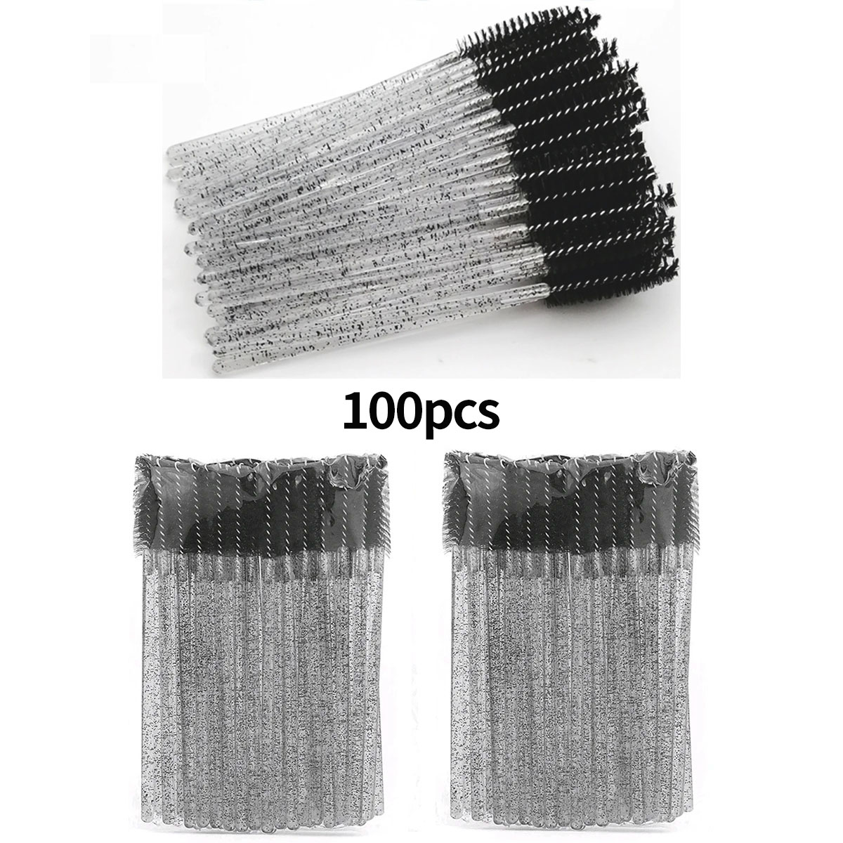 100本入り使い捨てまつげブラシ スプーリー マイクロラッシ - Eyelash Extension Wholesale のレビューと価格