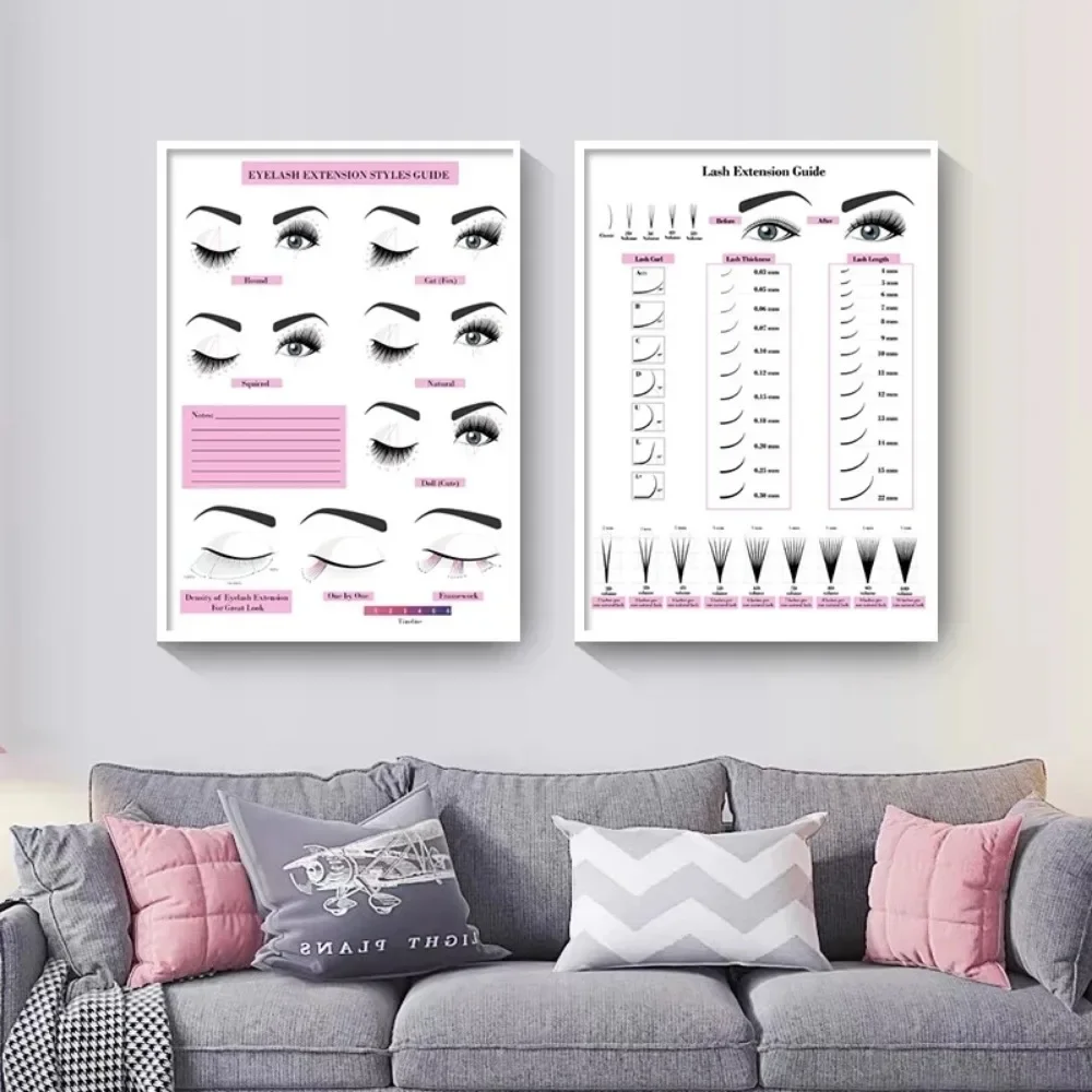 キャンバス絵画 HD プリント ウォールポスター まつげエク - Eyelash Extension Salon のレビューと価格