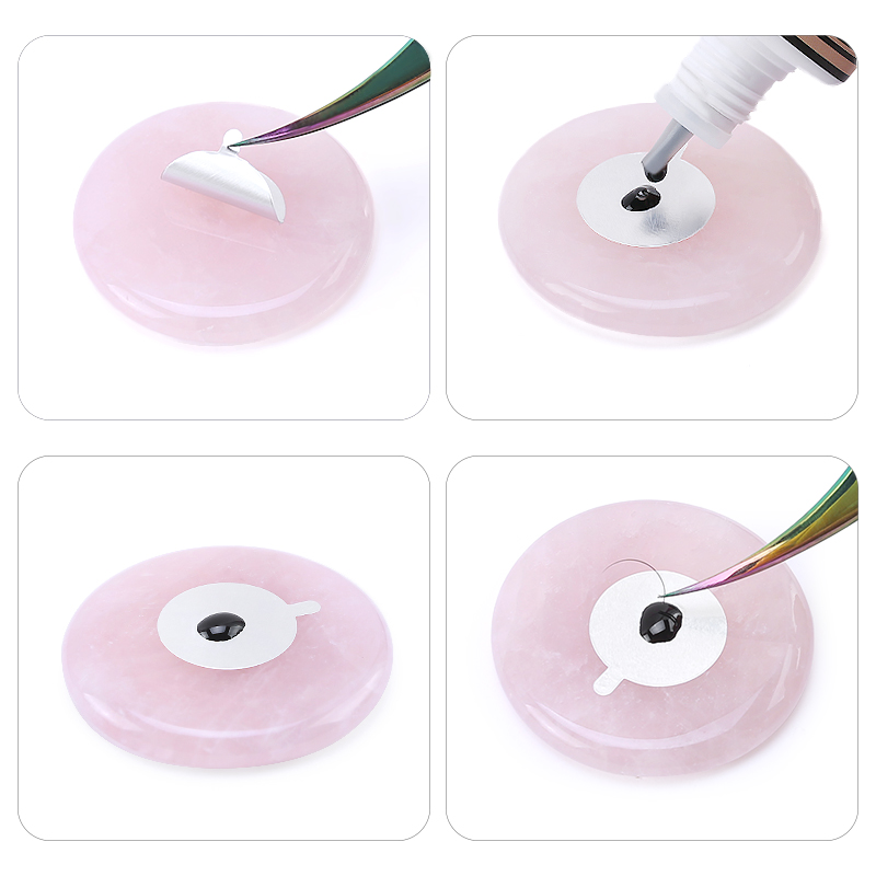 つけまつげ用接着剤パレット,メイクアップアクセサリー,翡翠石 - Eyelash Extension London のレビューと価格
