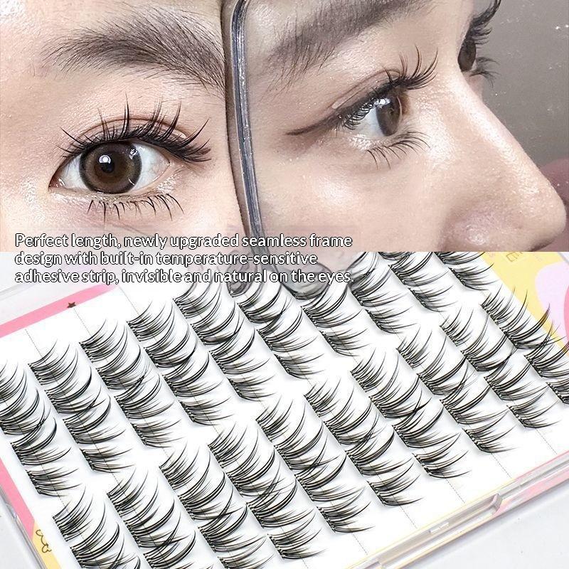 DIY天然フェザーカールラッシュグルーフリーセグメント式個別 - Eyelash Extension Single Lash のレビューと価格