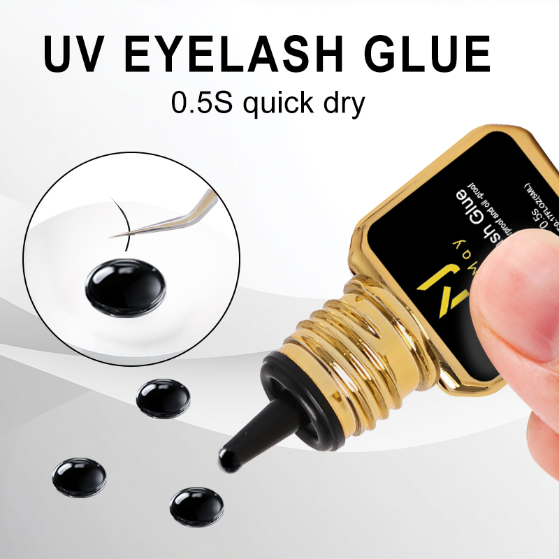 JOMAY ブラックUVラッシュグルー 0.5秒超速乾まつげ - Eyelash Extension Glue For Sensitive Eyes のレビューと価格