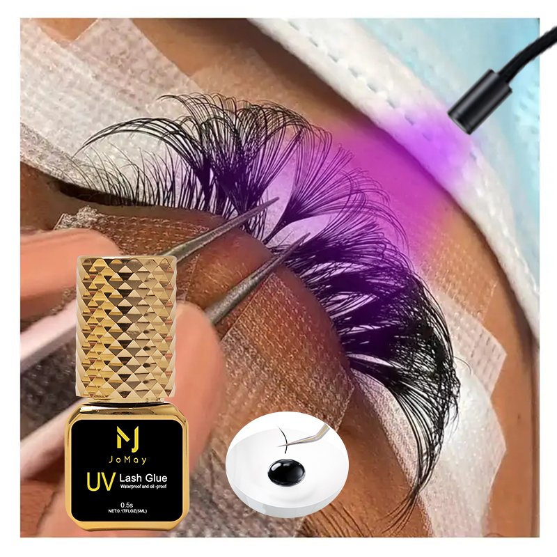 JOMAY ブラックUVラッシュグルー 0.5秒超速乾まつげ - Eyelash Extension Glue For Sensitive Eyes のレビューと価格