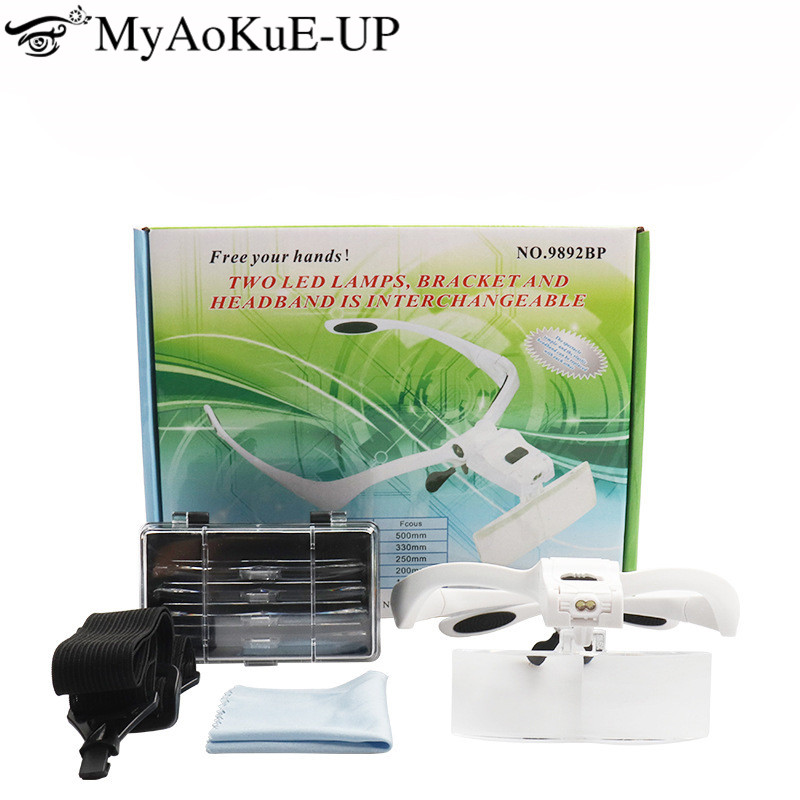 つけまつげエクステ用のLEDライトランプ拡大鏡付き5レンズ調 - Eyelash Extension With Glasses のレビューと価格