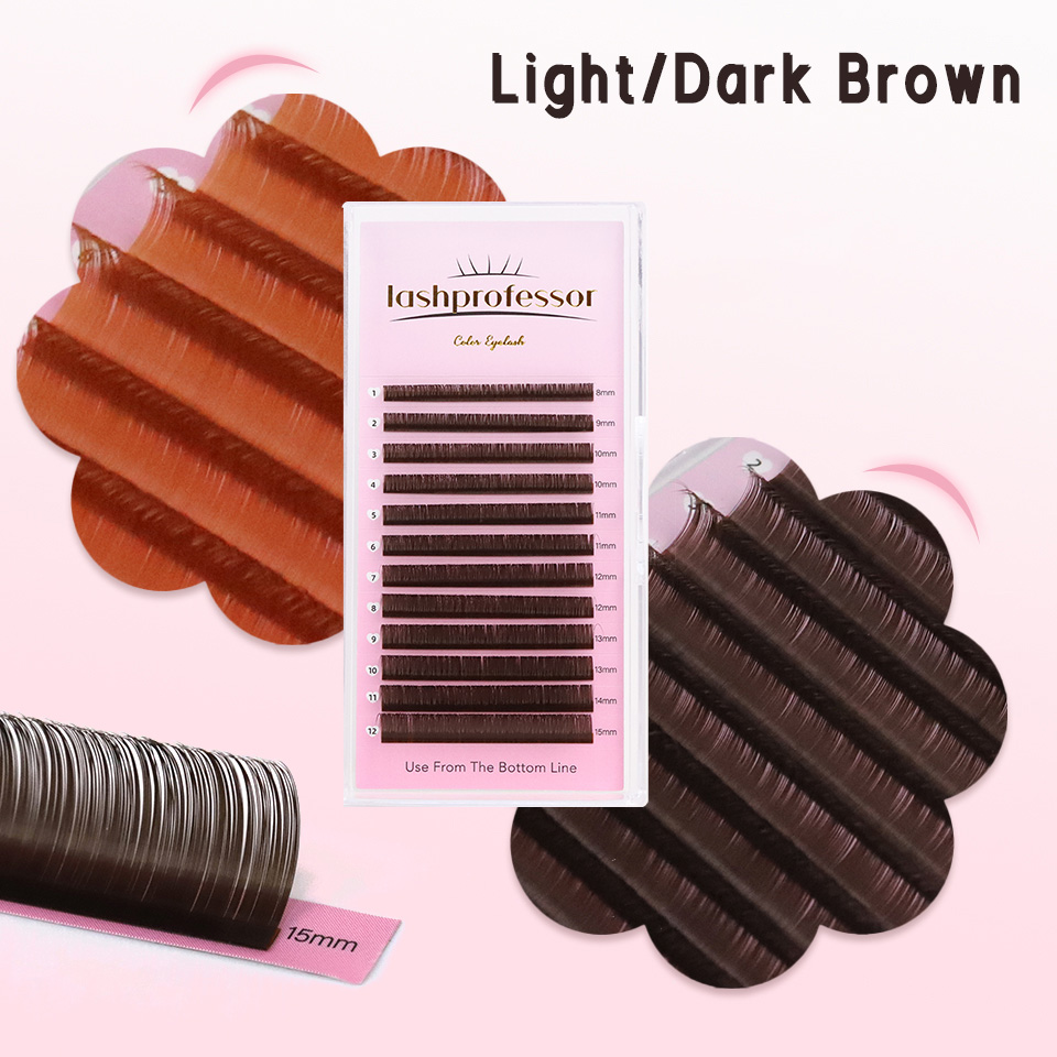 ダークブラウンまつげエクステンション 0.05 0.07 ミ - Eyelash Extension Russian のレビューと価格