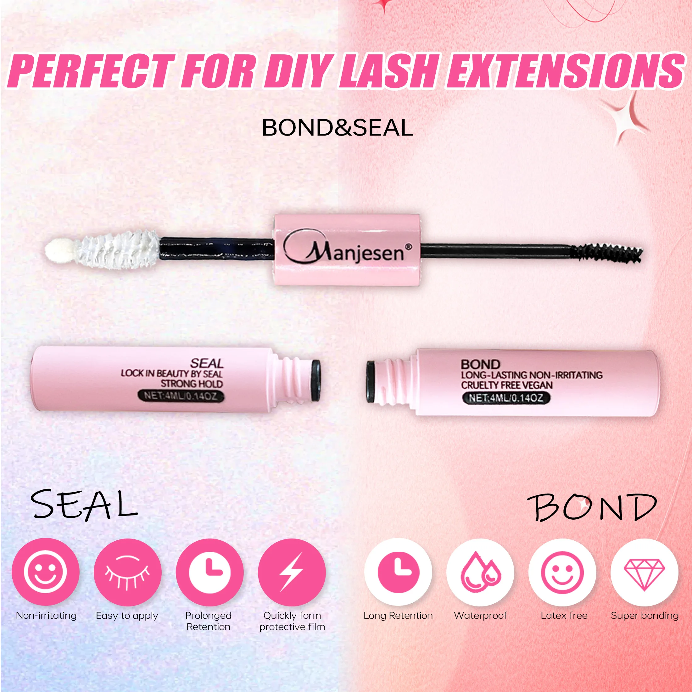 まつげ200本セット、クラスターラッシュボンド＆シール、メイ - Eyelash Extension London のレビューと価格