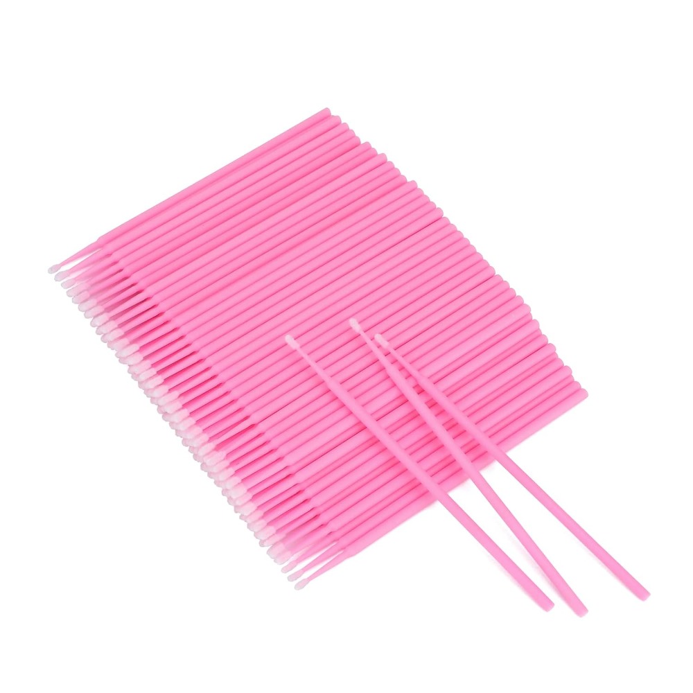 500本入り使い捨てマイクロコットンスワブ 曲げられるまつげ - Eyelash Extension Removal のレビューと価格