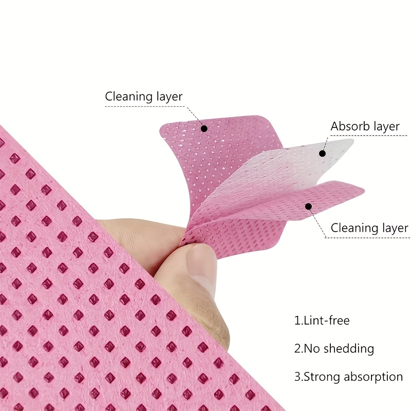 50/100/200枚入り糸くずの出ないネイルワイプ、ジェル - Eyelash Extension Removal のレビューと価格