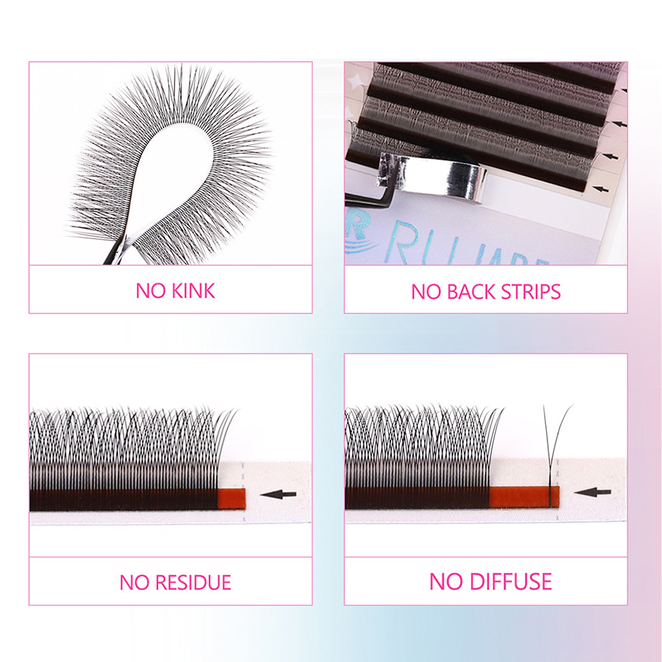 RUJADE 2D Y字型まつげ メッシュネットクロス プレ - Eyelash Extension Single Lash のレビューと価格