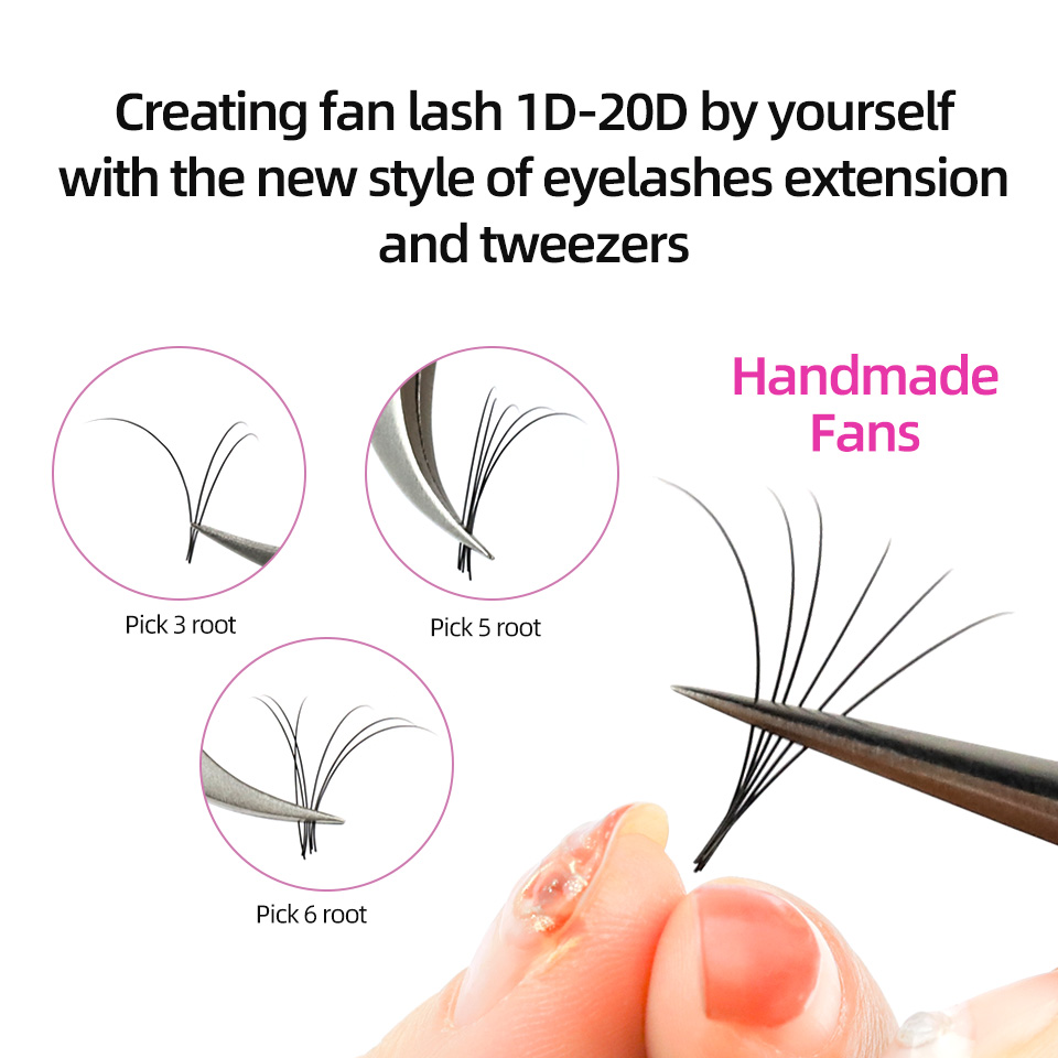 Rujade-ロシアのボリュームまつげエクステ,5ケース/バ - Eyelash Extension Russian のレビューと価格