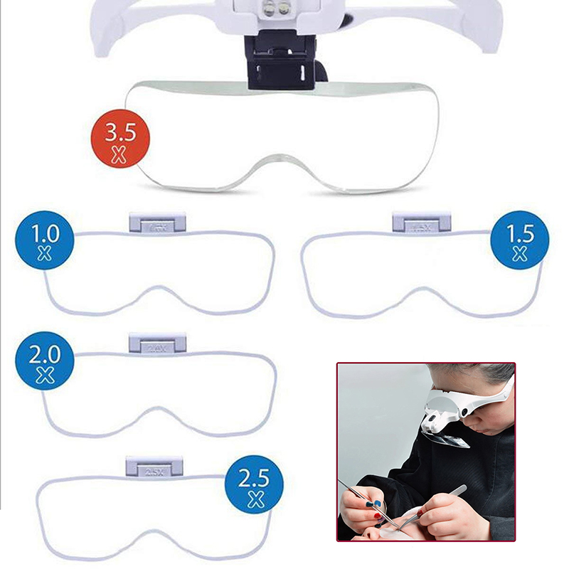 5 個レンズ調整可能な拡大鏡まつげエクステンション拡大鏡 L - Eyelash Extension With Glasses のレビューと価格